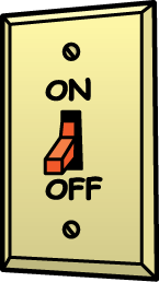 light switch turned off cartoon