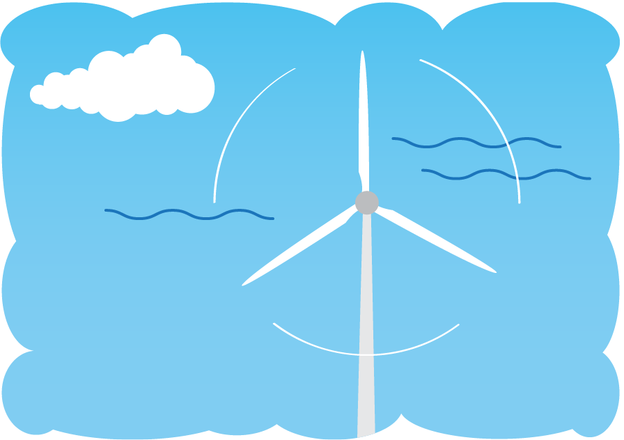 an illustration of a wind turbine