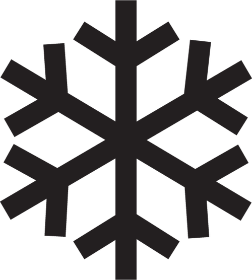 a black and white illustration of a snowflake