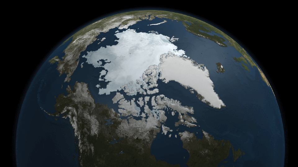 south pole globe