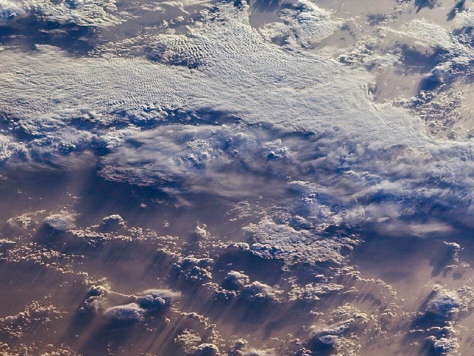 Image of clouds over the Southern Indian Ocean.